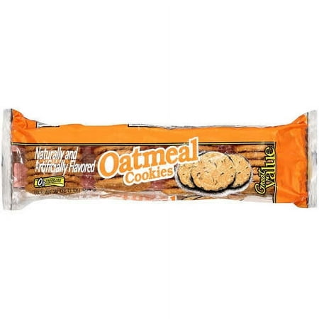 Great Value Naturally and Artificially Flavored Oatmeal Cookies, 16 Oz.