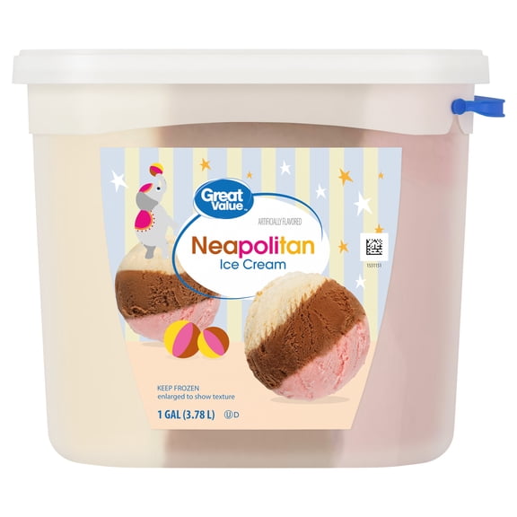 Great Value Neapolitan Ice Cream, 128 fl oz