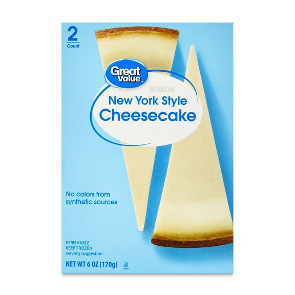 Great Value New York Cheesecake, 6 oz, 2 Slices