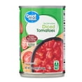 Great Value No Salt Added Diced Tomatoes, 14.5 oz Can
