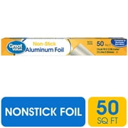 Great Value Non-Stick Aluminum Foil, 50 sq ft
