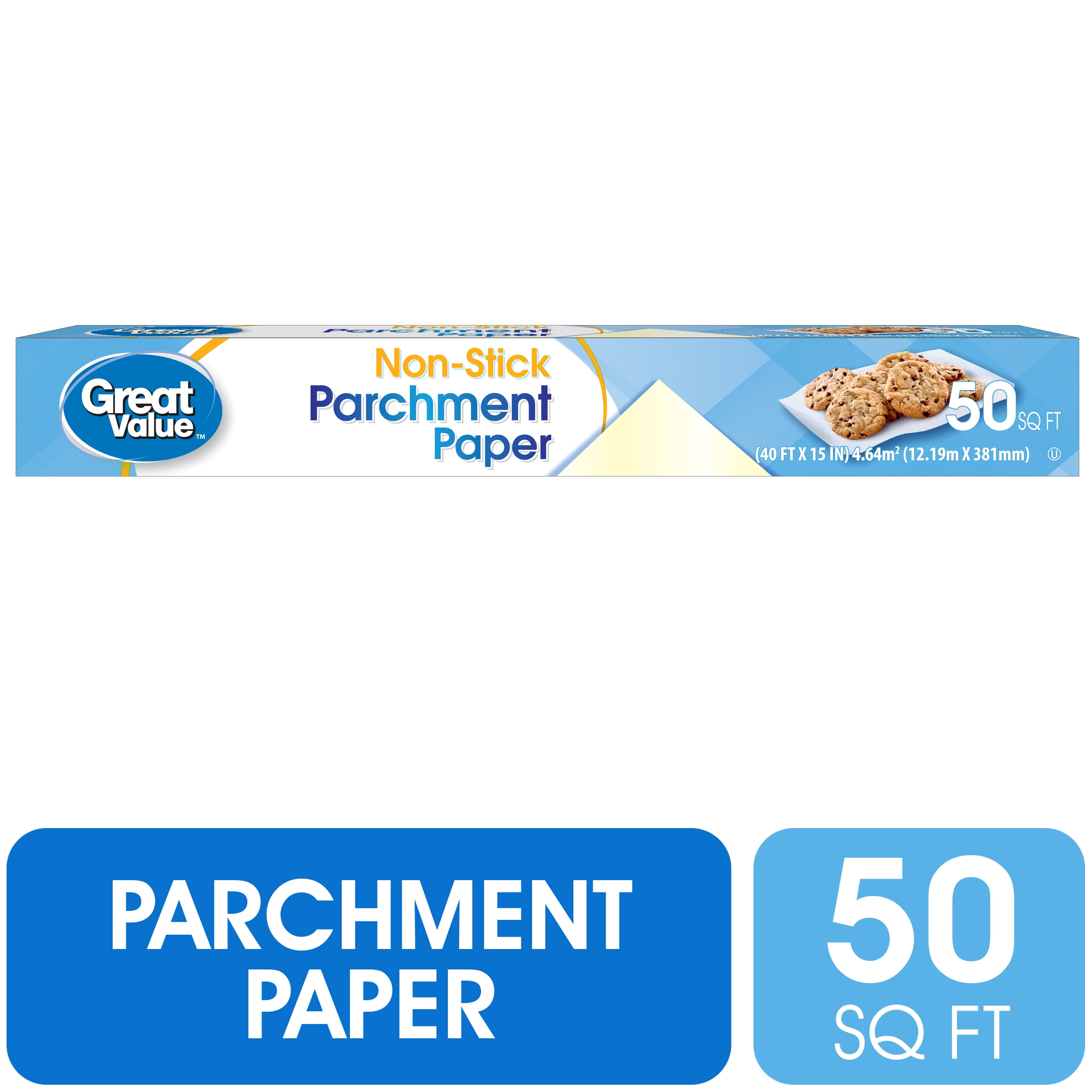 Brandclub Great Value Non Stick Parchment Paper 50 Sq Ft Brandclub Great Value Non Stick Parchment Paper 50 Sq Ft
