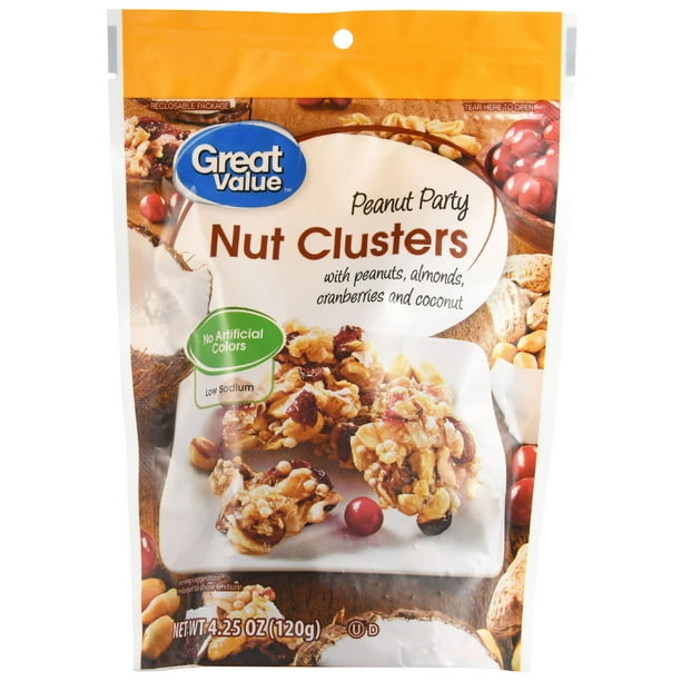 Great Value Nut Clusters, Peanut Party, 4.25 oz