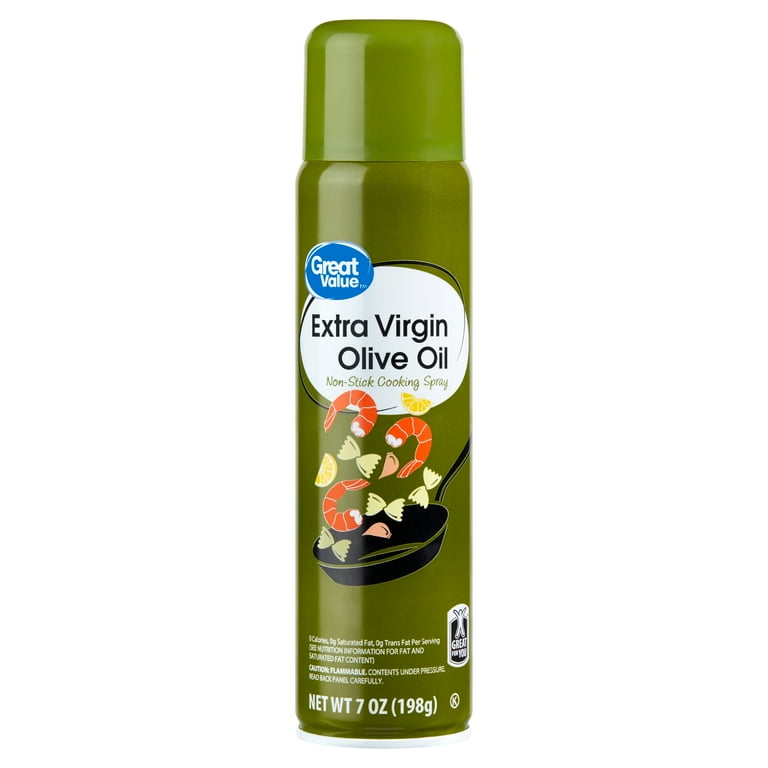 Great Value Olive Oil Cooking Spray 7 Ounce, Zero Calorie Non