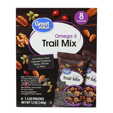Great Value Omega-3 Trail Mix, 1.5 oz, 8 Count