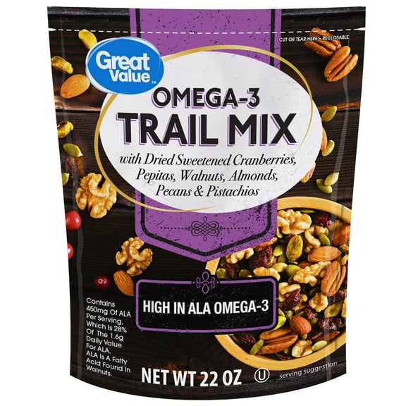 Great Value Omega-3 Trail Mix, 22 oz
