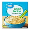 thumbnail image 1 of Great Value Onion Recipe Soup & Dip Mix, 2 oz, Shelf-Stable, 1 of 9