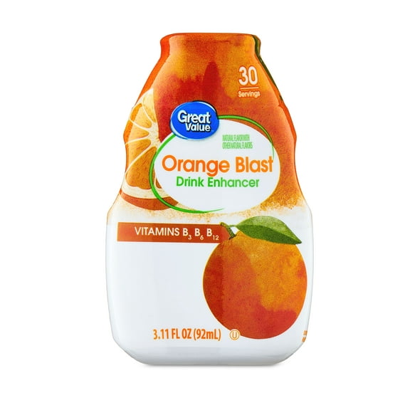 Great Value Orange Blast Drink Enhancer, 3.11 fl oz Bottle