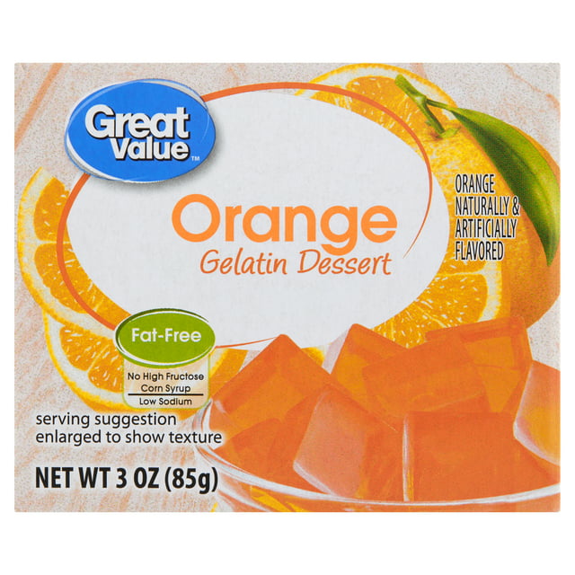 Great Value Orange Gelatin Dessert, 3 oz - Walmart.com