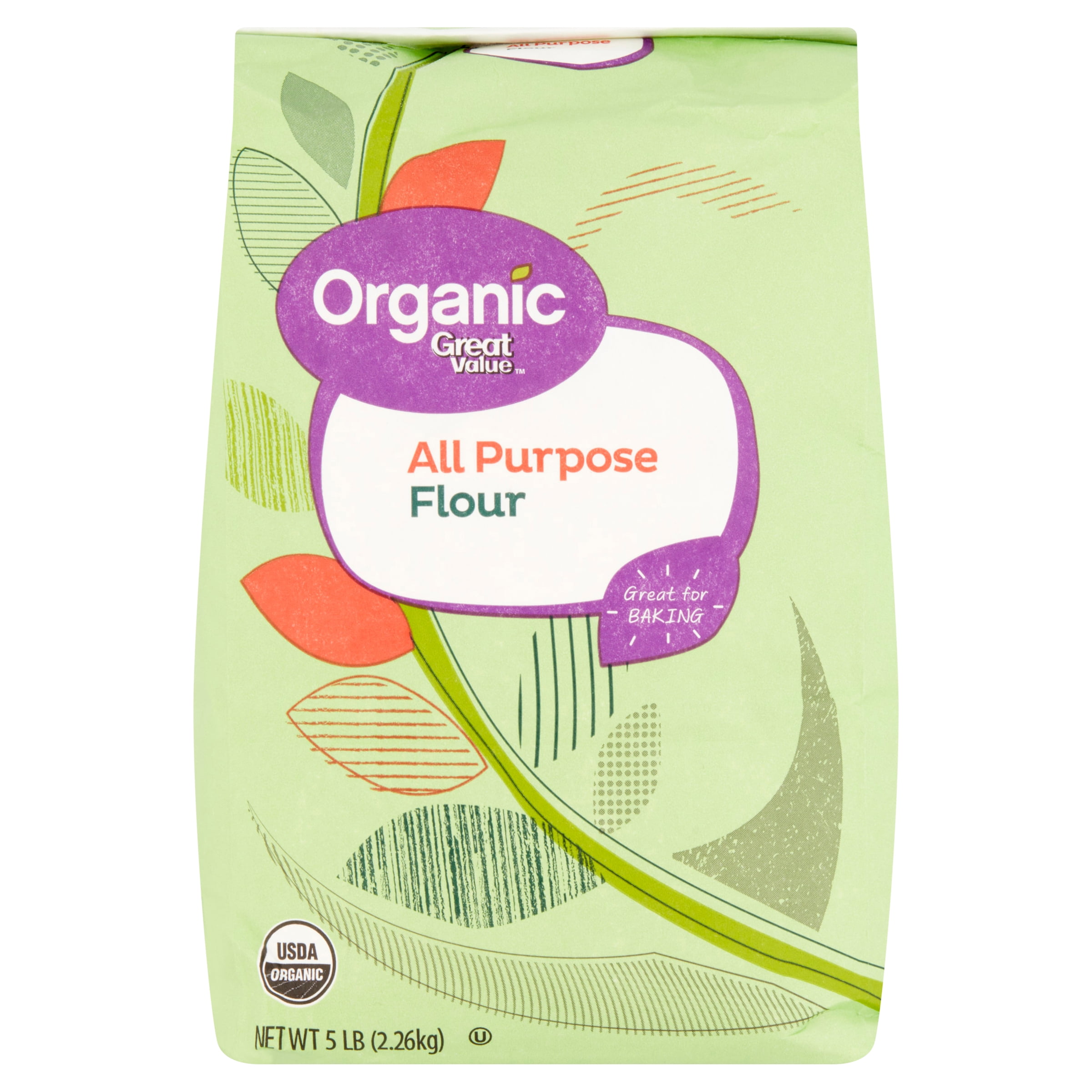 Great Value Organic All Purpose Flour, 5 lb Bag