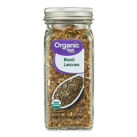 Great Value Organic Basil Leaves, 0.5 oz