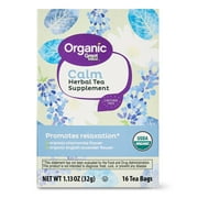 Great Value Organic Calm Herbal Tea Supplement, 1.13 oz, 16 Count