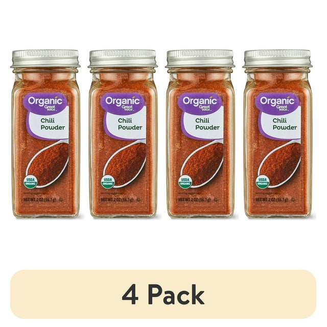 (4 pack) Great Value Organic Chili Powder, 2 oz