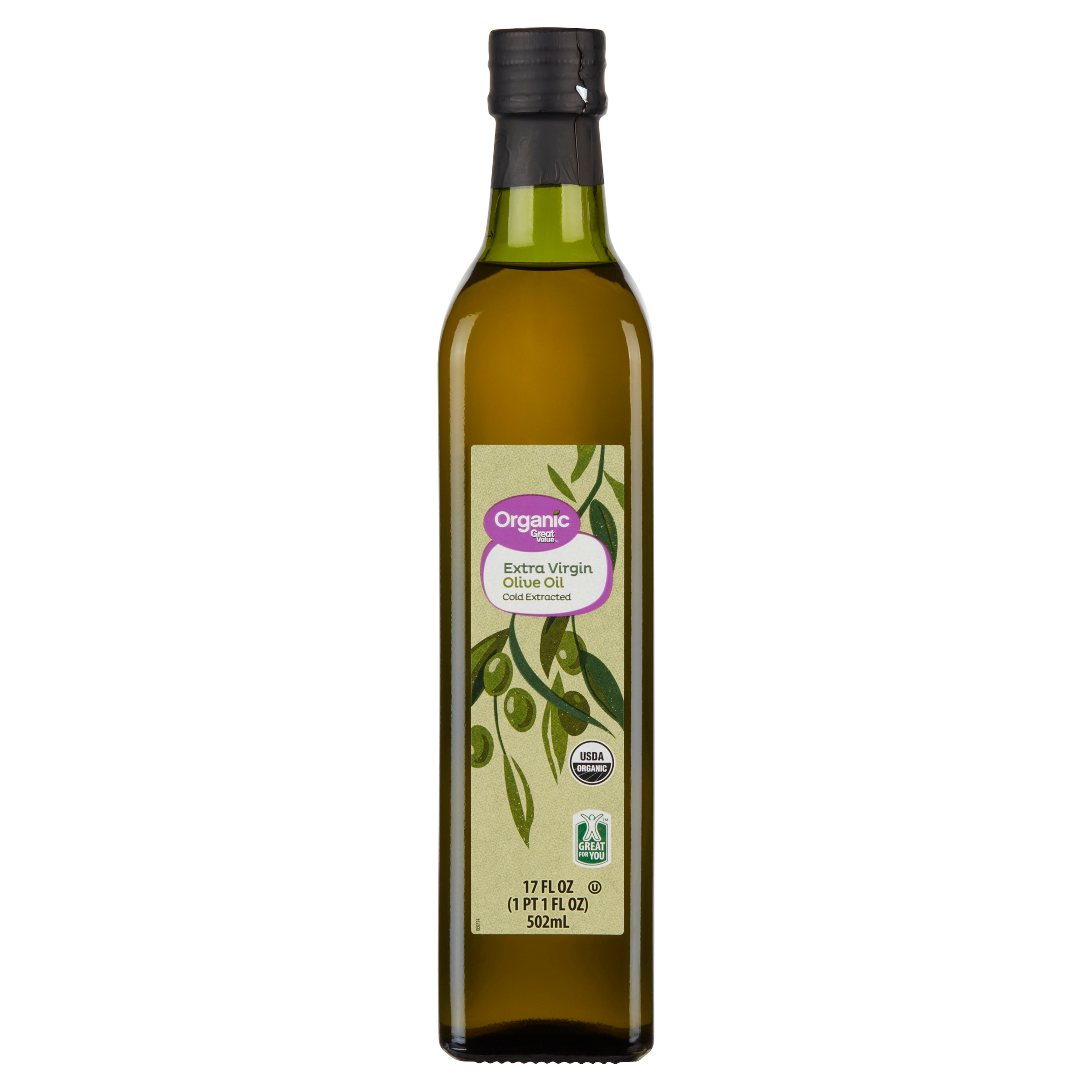 Great Value Organic Extra Virgin Olive Oil, 17 fl oz - image 1 of 7