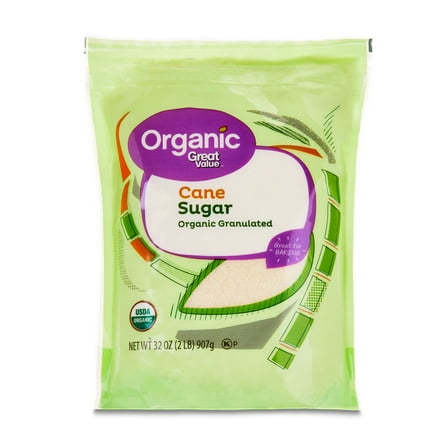 Great Value Organic Granulated Cane Sugar, 2 lb