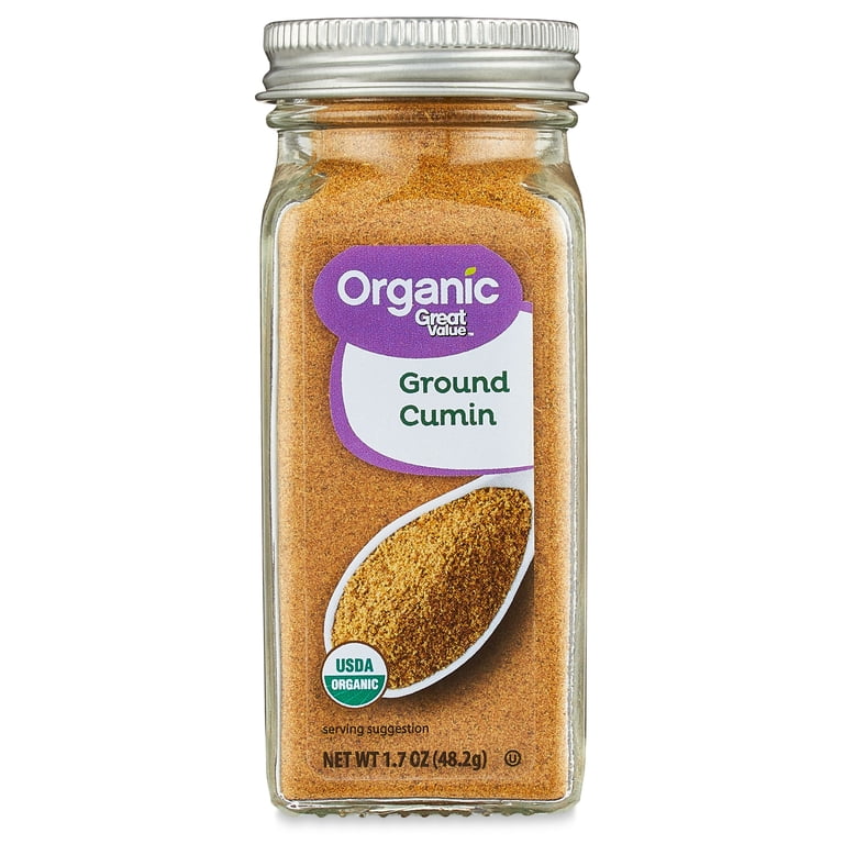 Great Value Organic Ground Cumin 1.7 oz Spice for Herbs Seasoning