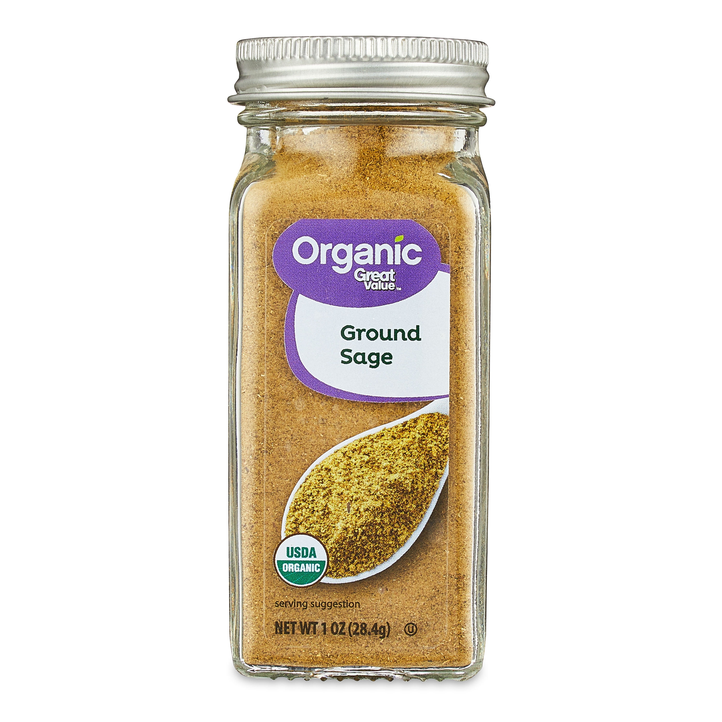 Great Value Organic Ground Sage, 1 oz, Size: 1 Ounce