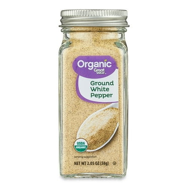Great Value Organic Ground White Pepper, 2.05 oz