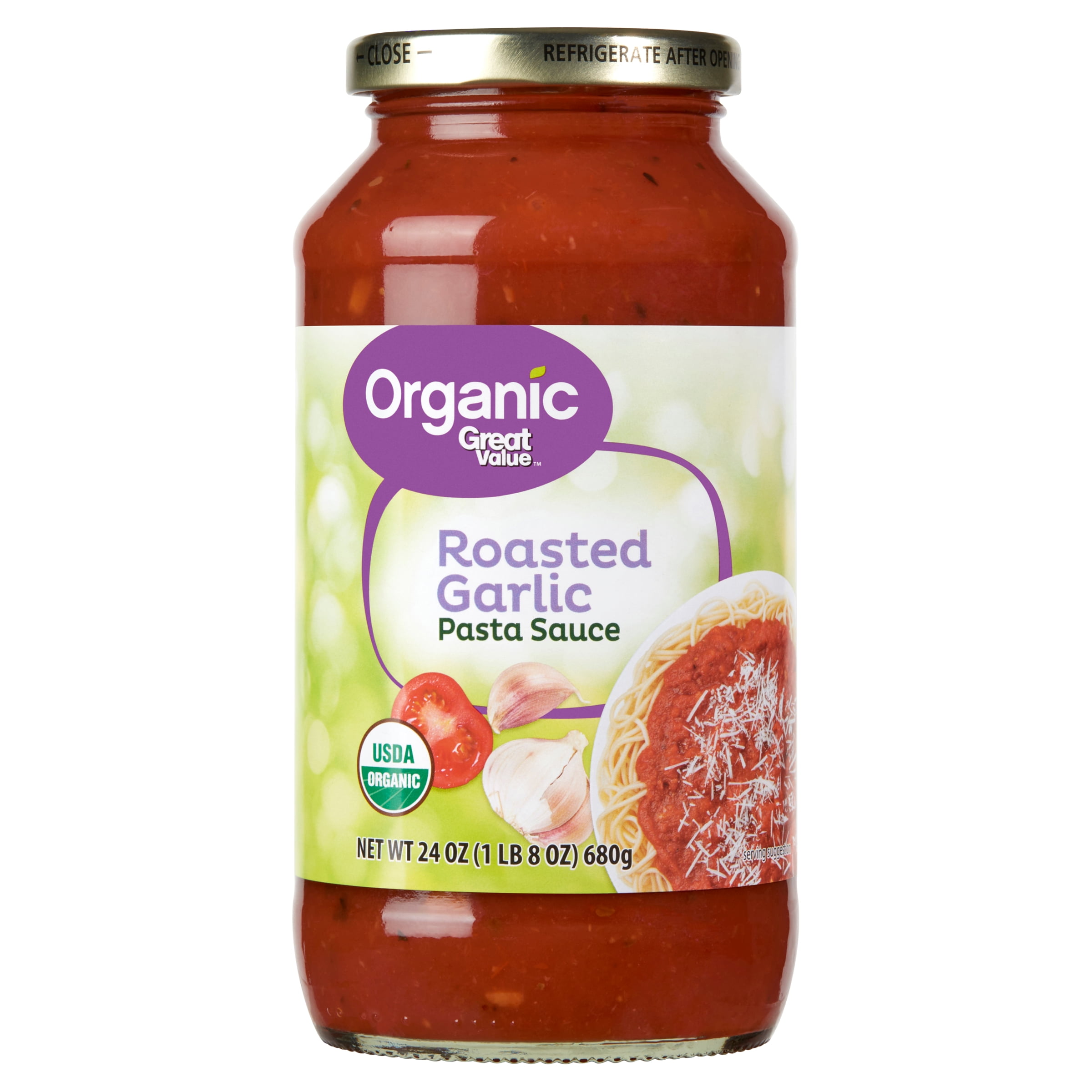 Great Value Organic Roasted Garlic Pasta Sauce 24oz