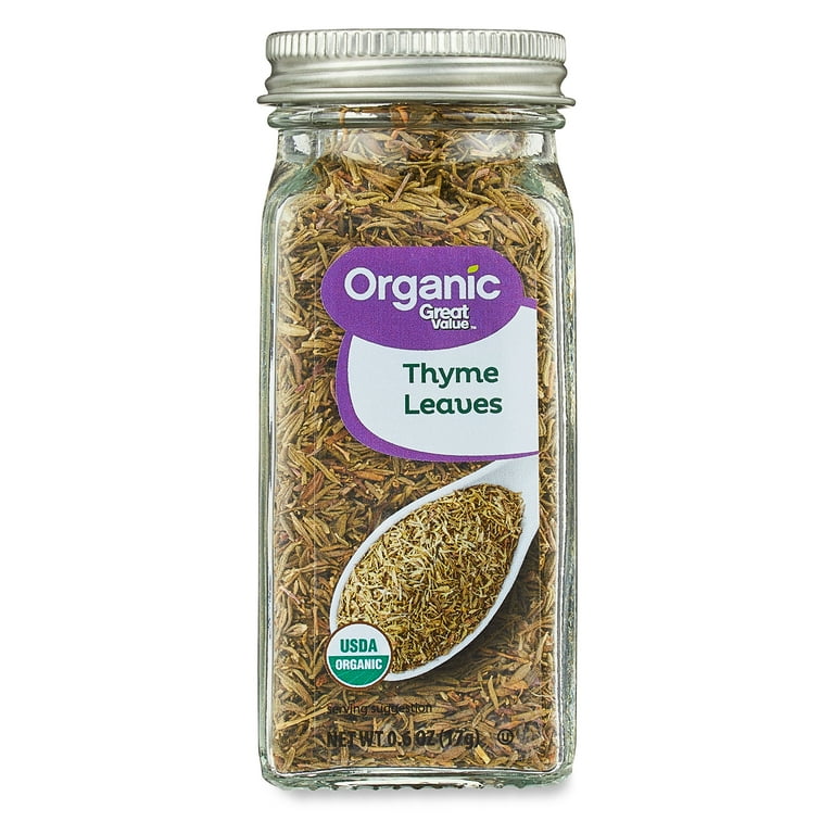 Great Value Organic Thyme Leaves 0.6 oz Walmart