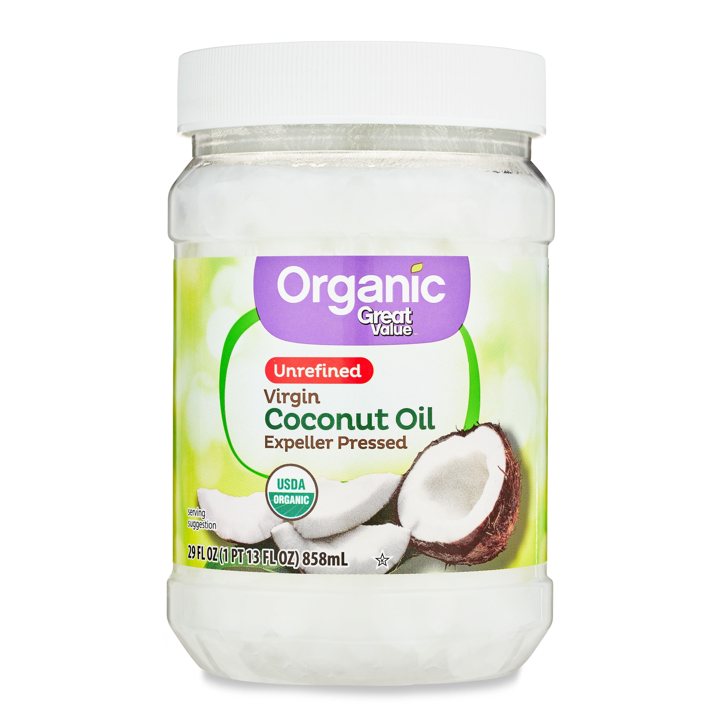 Great Value Organic Unrefined Virgin Coconut Oil, 29 fl oz - Walmart.com