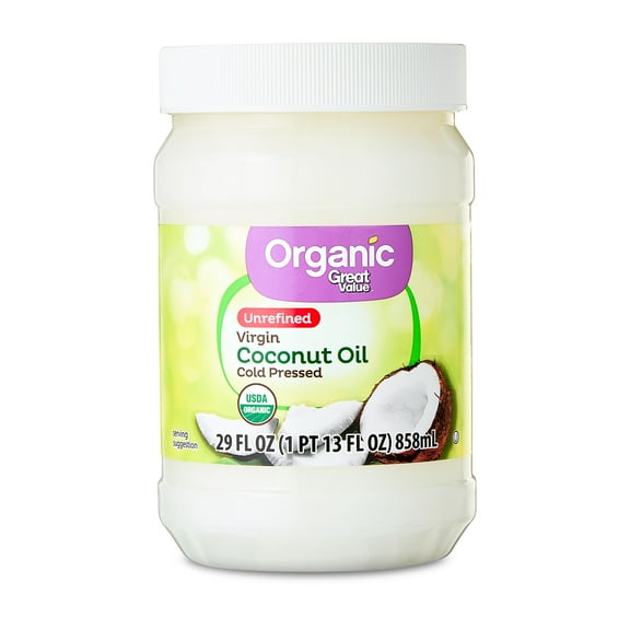 Great Value Organic Unrefined Virgin Coconut Oil, 29 fl oz