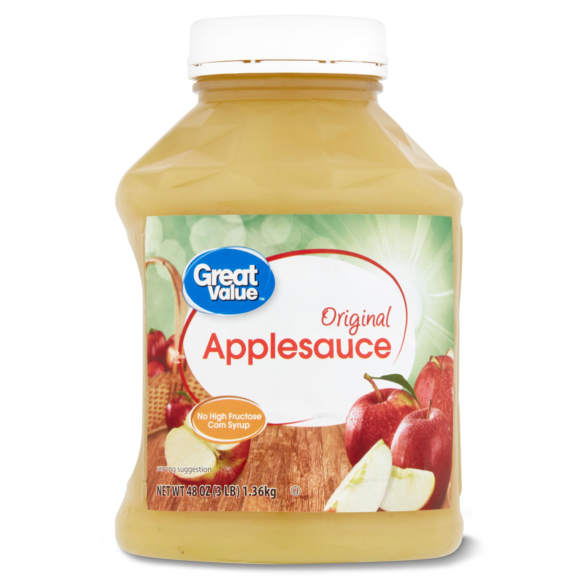 Great Value Original Applesauce, 48 oz Jar - image 1 of 7