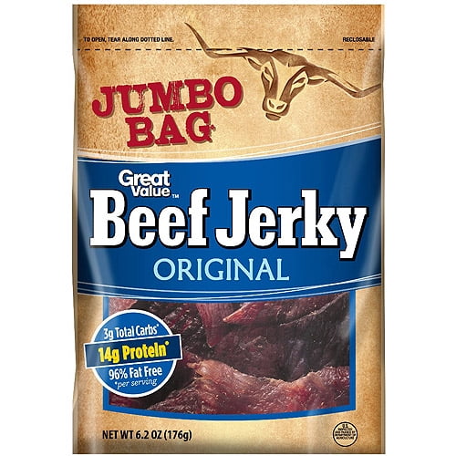 Great Value Original Beef Jerky Jumbo Bag, 6.2 oz