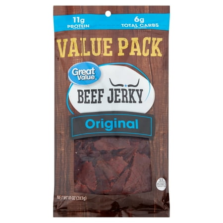 Great Value Original Beef Jerky Value Pack, 10 oz