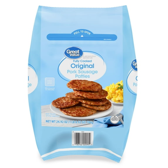 Great Value Original Breakfast Sausage, 24.92 oz