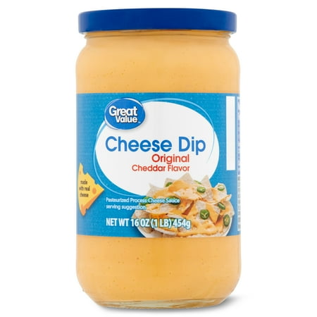 Great Value Original Cheese Dip, Cheddar Flavor, 16 oz (Shelf-Stable)