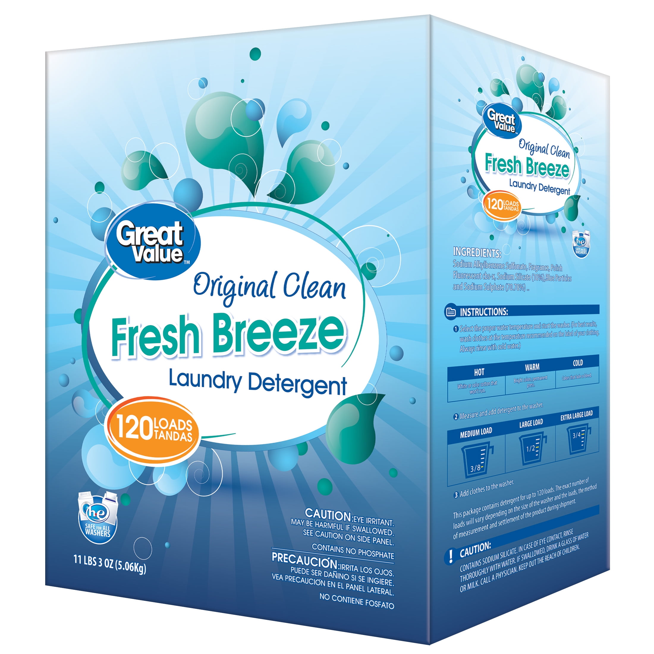 Earth Breeze Laundry Detergent Sheets - Fresh Scent - No Plastic Jug (60  Loads) 30 Sheets, Liquidless Technology