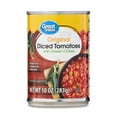 Great Value Original Diced Tomatoes with Green Chilies, 10 oz