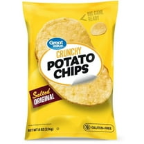 Great Value Original Flavor Potato Chips, 8 oz