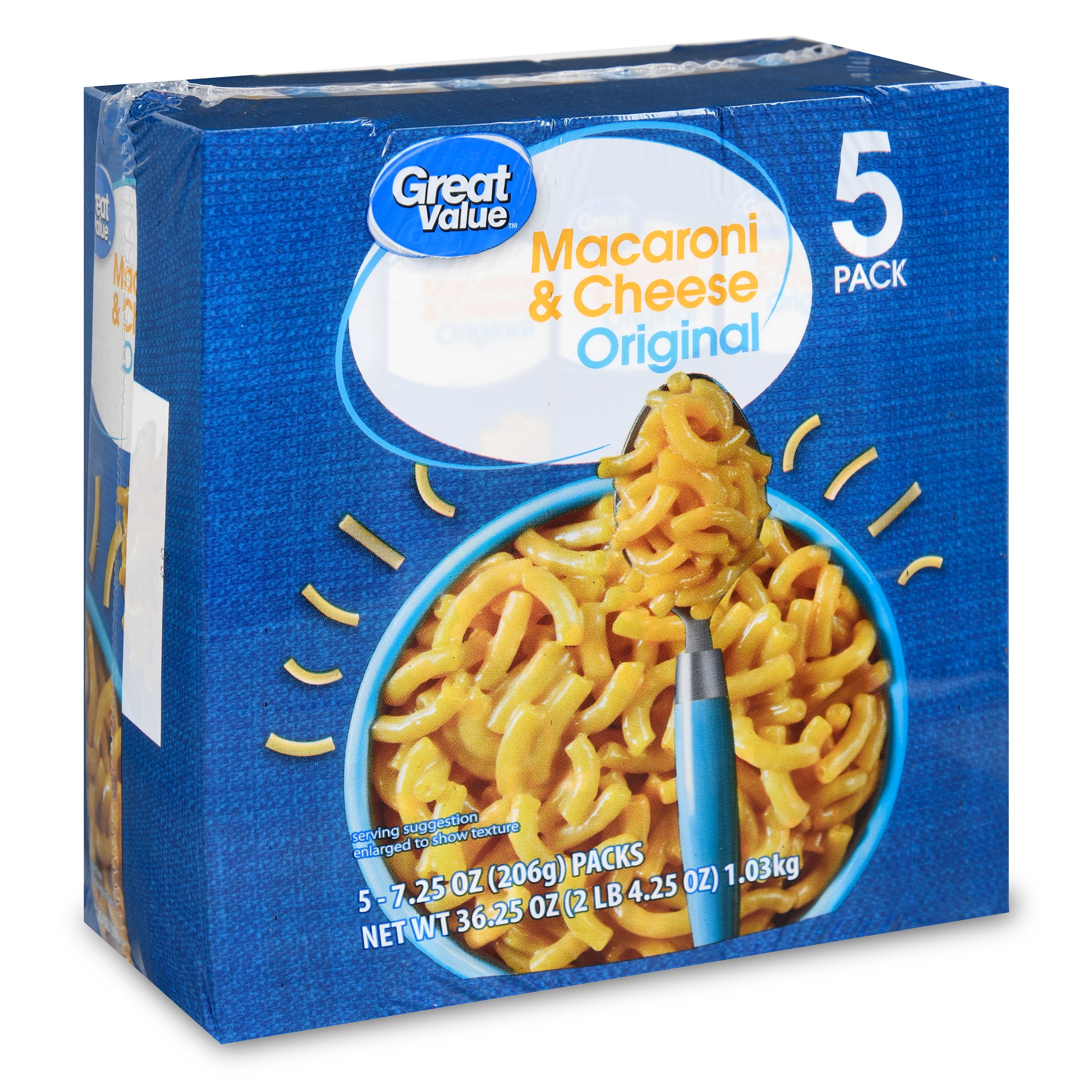 macaroni⭐︎ページ Great Value Original Macaroni and Cheese 7.25 oz 5pk