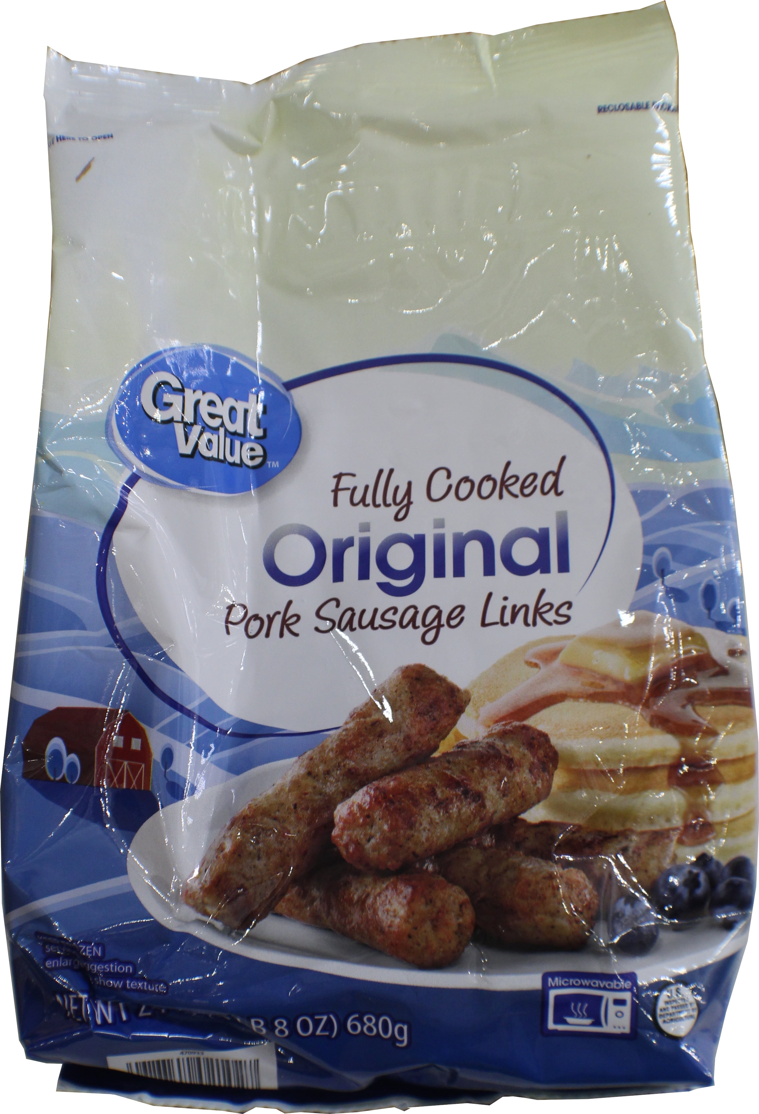 Great Value Original Pork Sausage Links, 24 oz, 15 Ct (Frozen)