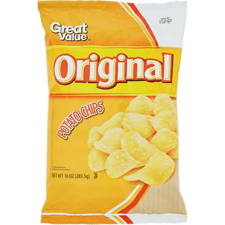 Great Value Original Potato Chips, 12 Oz.