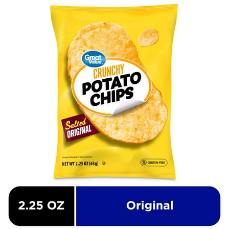 Great Value Original Potato Chips, 2.25 oz