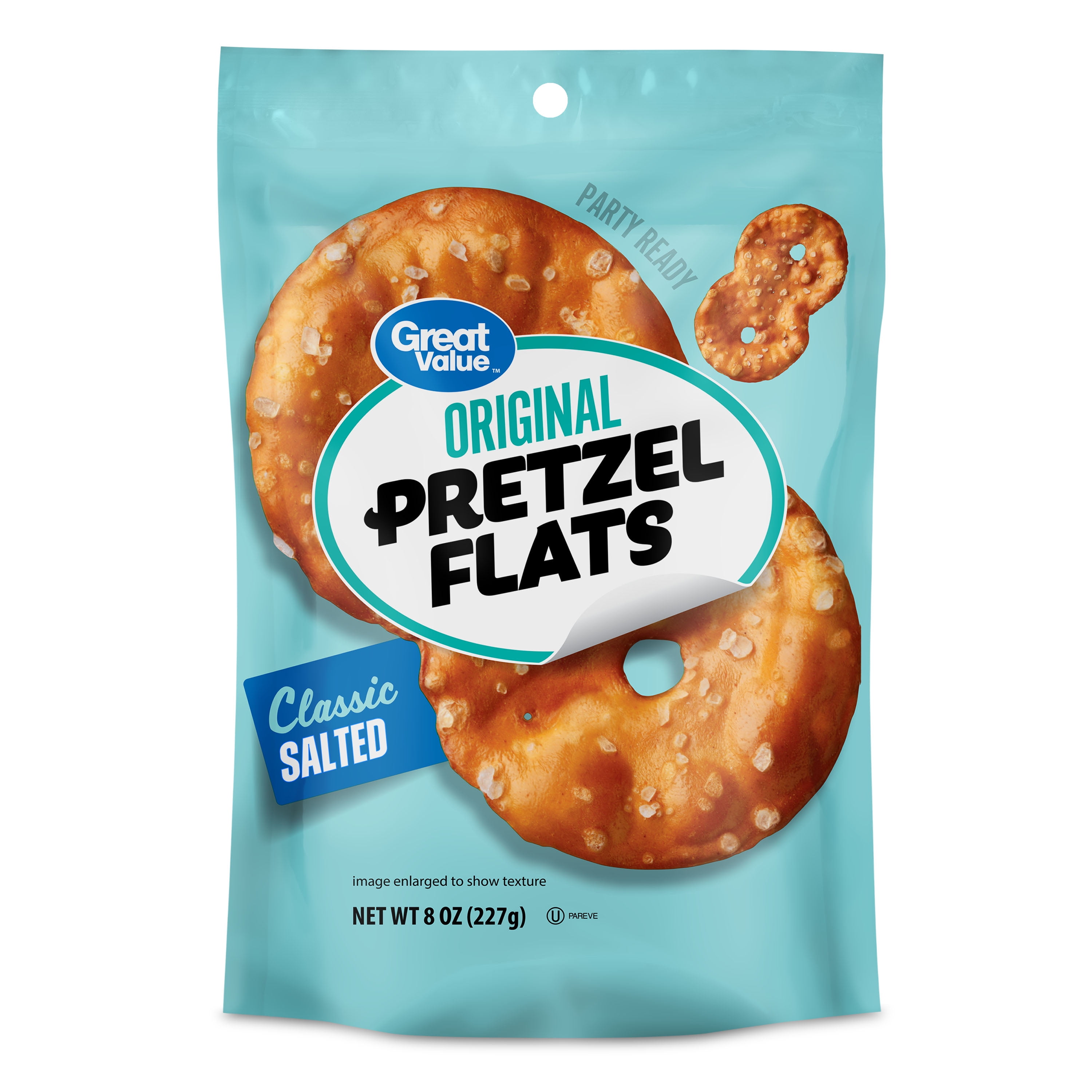 Great Value Original Pretzel Flats, 8 oz Bag