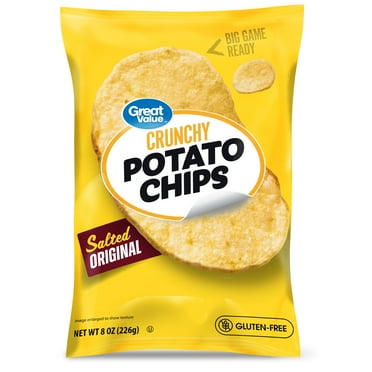 Great Value Original Salted Crunchy Potato Chips, 8 oz