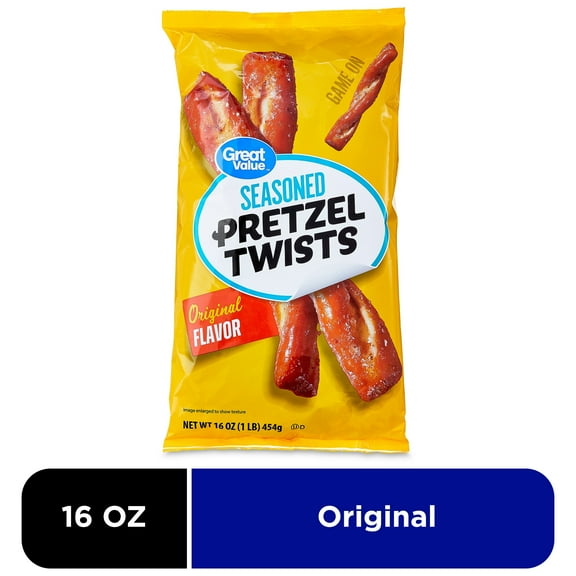 Great Value Original Seasoned Pretzel Twists, 16 oz