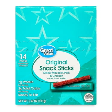 Great Value Original Snack Meat Sticks, 3.92 oz, 14 Count