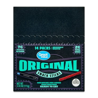 Great Value Original Snack Meat Sticks, 3.92 oz, 14 Count
