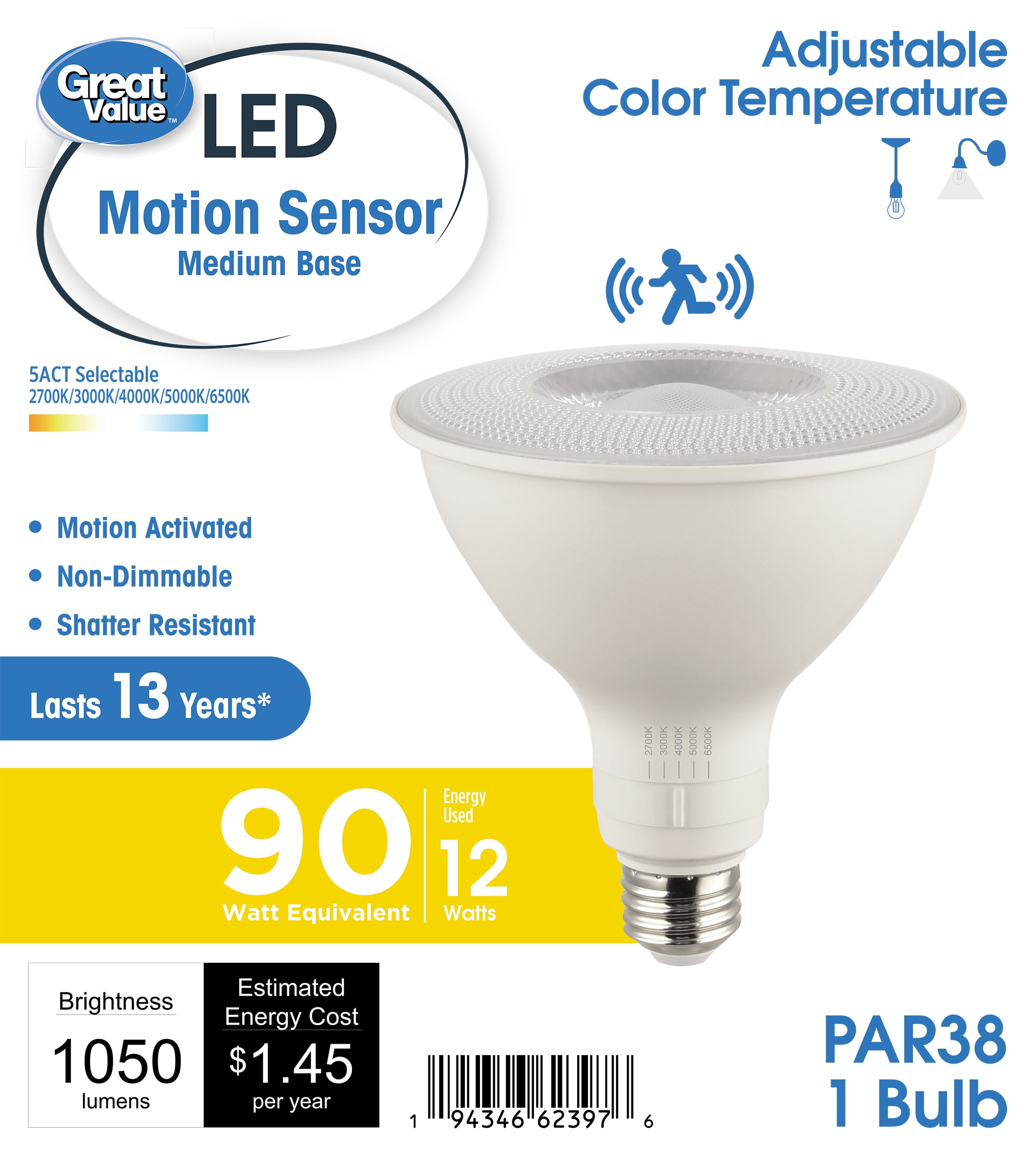 Great Value PAR Outdoor, D2D, Radar, 16 - 20 ft