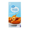 thumbnail image 1 of Great Value Pancake & Sausage on a Stick, 30 oz, 12 Count (Frozen). Allergens Wheat, Milk, Eggs, Soy, 1 of 9