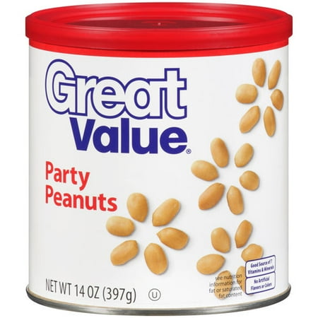 Great Value Party Peanuts, 14 Oz.