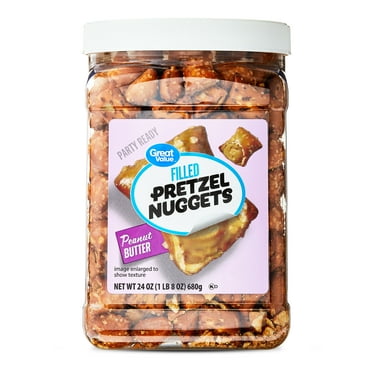 Great Value Peanut Butter Filled Pretzel, 24 oz Resealable and Recyclable Container