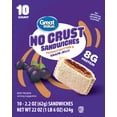 thumbnail image 1 of Great Value Peanut Butter & Grape Jelly No Crust Sandwiches, 22 oz, 10 Count, 1 of 8