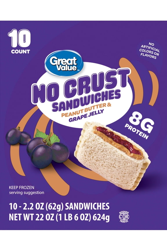 Peanut Butter & Grape Jelly Sandwiches, 10 Count, 2.2 oz