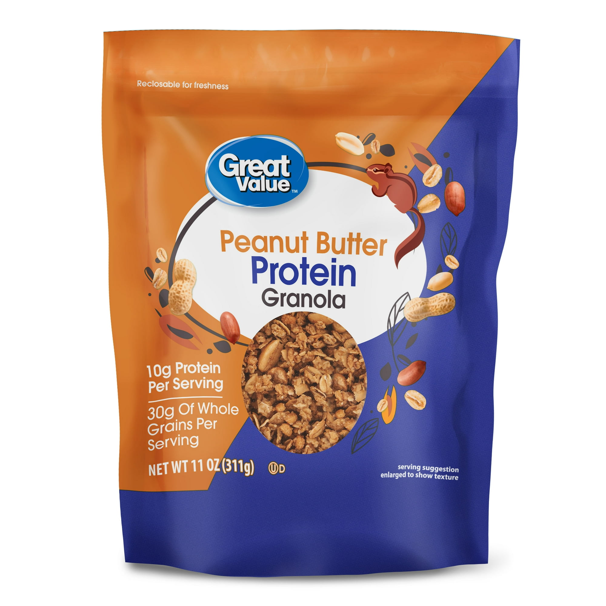 Great Value Peanut Butter Protein Granola 11 Oz ItFRESH great-value-peanut-butter-protein-granola-11-oz-itfresh